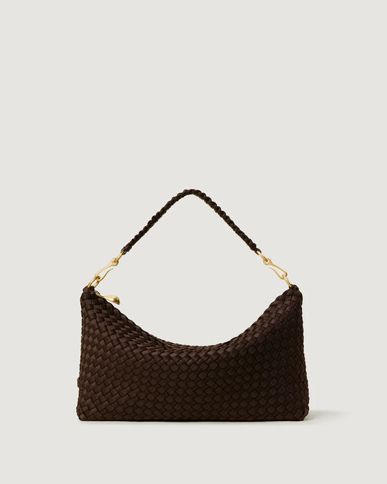 NAGHEDI PORTO SMALL HALF MOON CHOCOLATE BAG