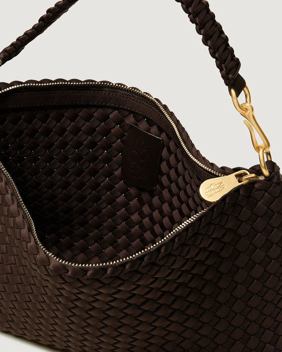 NAGHEDI PORTO SMALL HALF MOON CHOCOLATE BAG