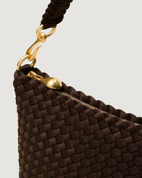 NAGHEDI PORTO SMALL HALF MOON CHOCOLATE BAG