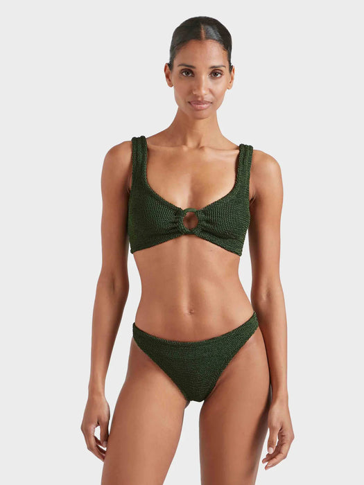 HUNZA G JULIA METALLIC KHAKI BIKINI