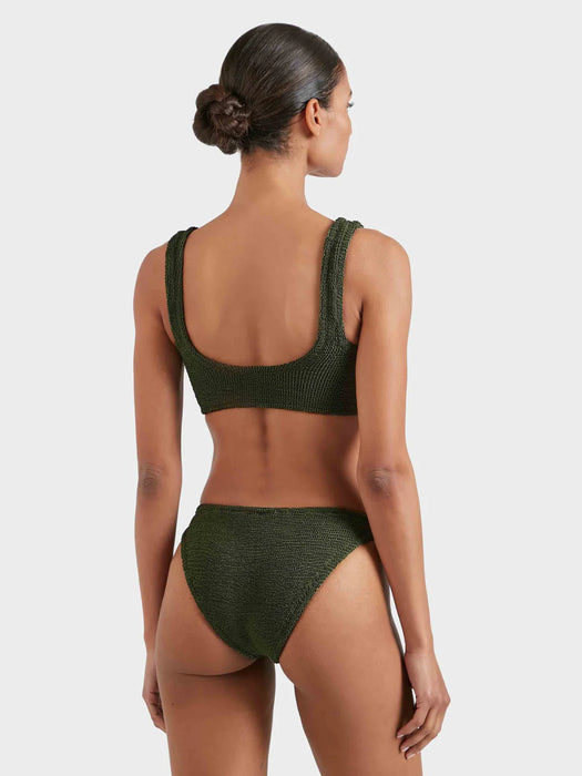 HUNZA G JULIA METALLIC KHAKI BIKINI