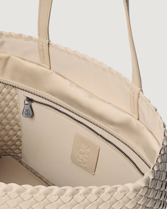 NAGHEDI JET SETTER SMALL ECRU TOTE