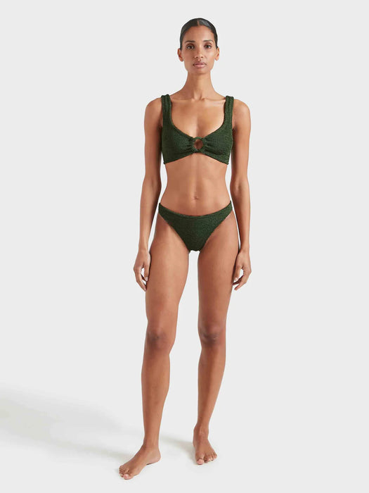 HUNZA G JULIA METALLIC KHAKI BIKINI
