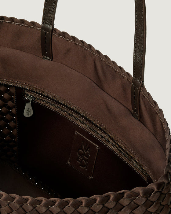NAGHEDI JET SETTER SMALL MOCHA TOTE