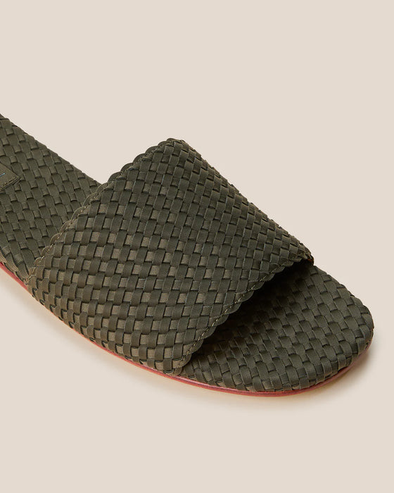 NAGHEDI ST. BARTHS OLIVE SLIDES