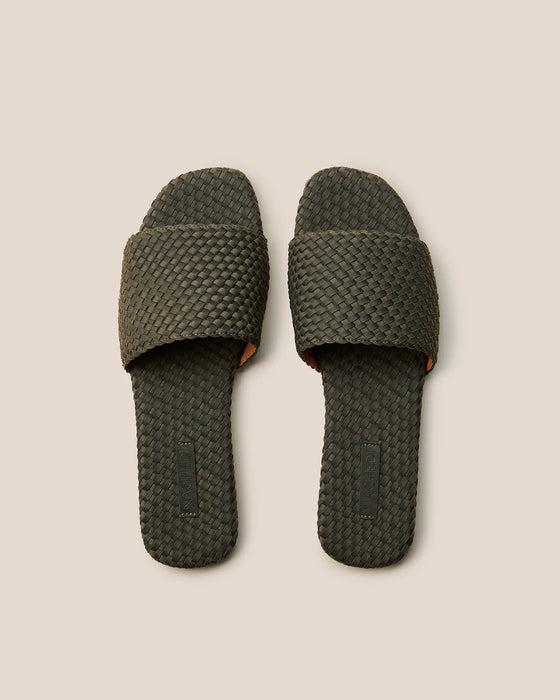 NAGHEDI ST. BARTHS OLIVE SLIDES