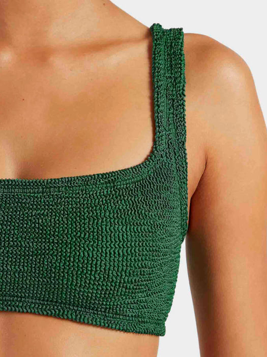 HUNZA G PATRICIA METALLIC FOREST GREEN BIKINI
