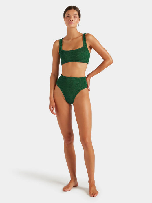 HUNZA G PATRICIA METALLIC FOREST GREEN BIKINI