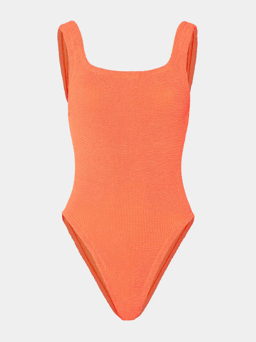 HUNZA G SQUARE NECK ORANGE ONE PIECE