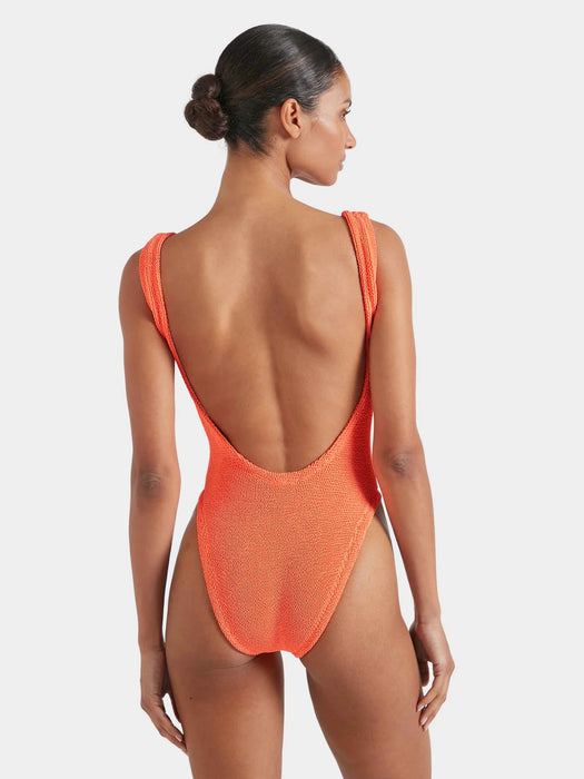 HUNZA G SQUARE NECK ORANGE ONE PIECE