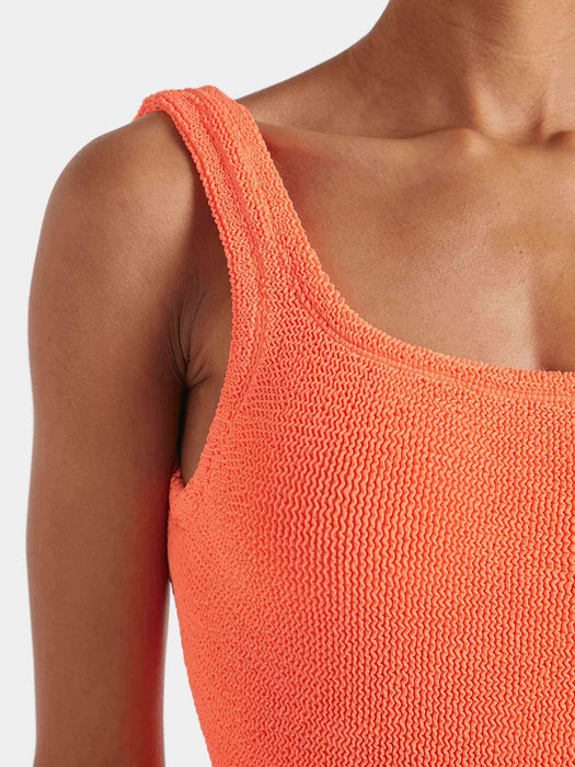 HUNZA G SQUARE NECK ORANGE ONE PIECE