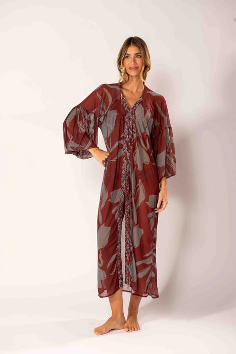 TULLE SHIRT GRAY/VIOLETE COVERUP