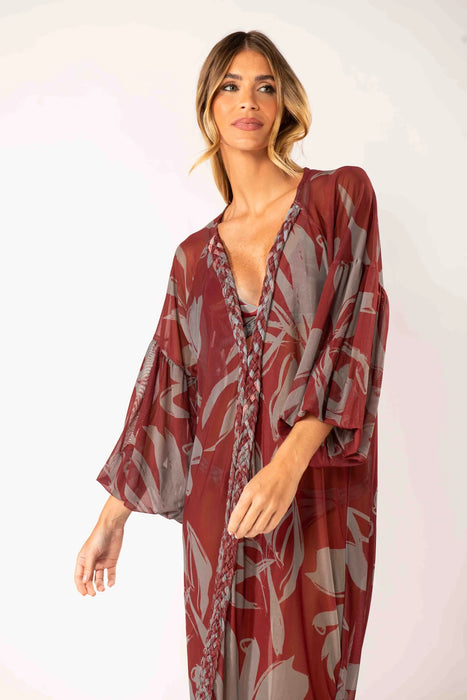 TULLE SHIRT GRAY/VIOLETE COVERUP