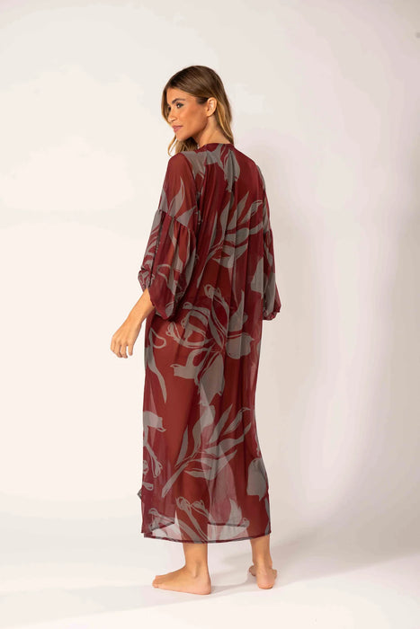 TULLE SHIRT GRAY/VIOLETE COVERUP