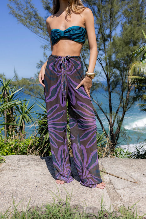 TULLE PETROLEUM PANTS