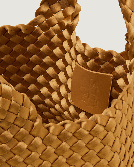 NAGHEDI ST. BARTHS PETIT TOTE SATIN ORE