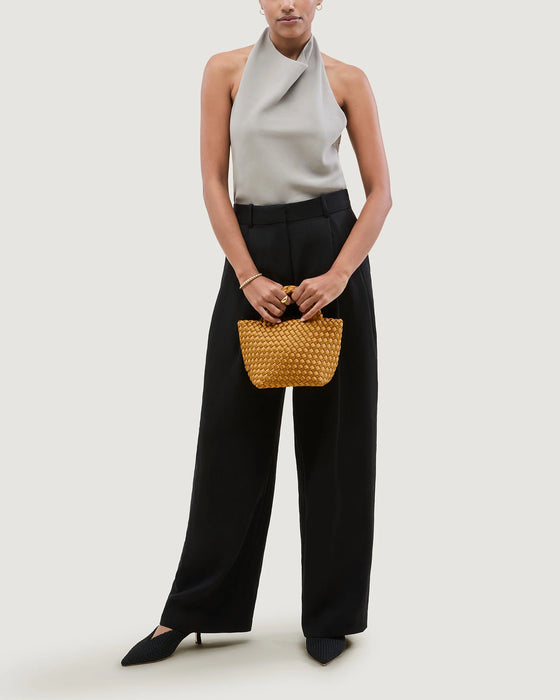 NAGHEDI ST. BARTHS PETIT TOTE SATIN ORE