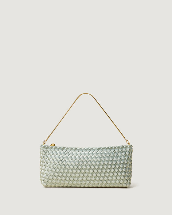NAGHEDI GALA CLUTCH SATIN WINTERGREEN