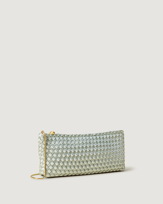 NAGHEDI GALA CLUTCH SATIN WINTERGREEN