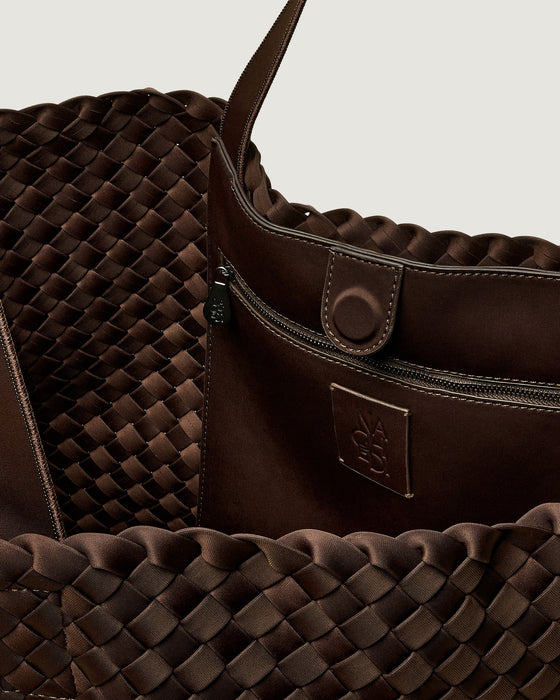 NAGHEDI COMO LARGE TOTE CHOCOLATE