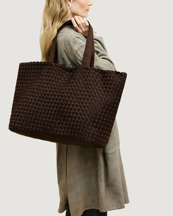 NAGHEDI COMO LARGE TOTE CHOCOLATE