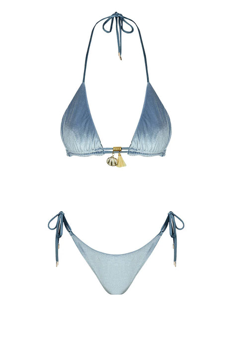 ANNA BABY BLUE VELVET BIKINI