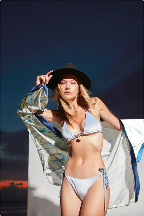 ANNA BABY BLUE VELVET BIKINI