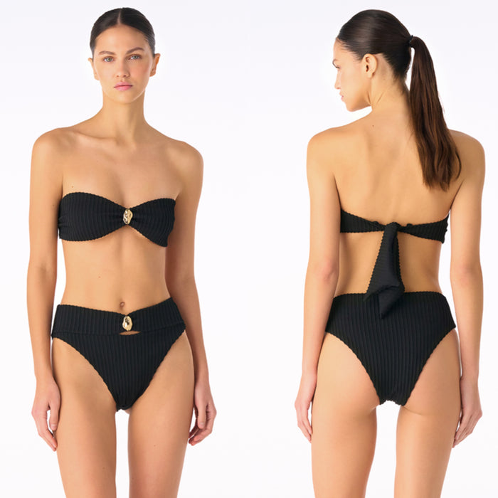 CANE/YUMA SHELL BLACK BIKINI