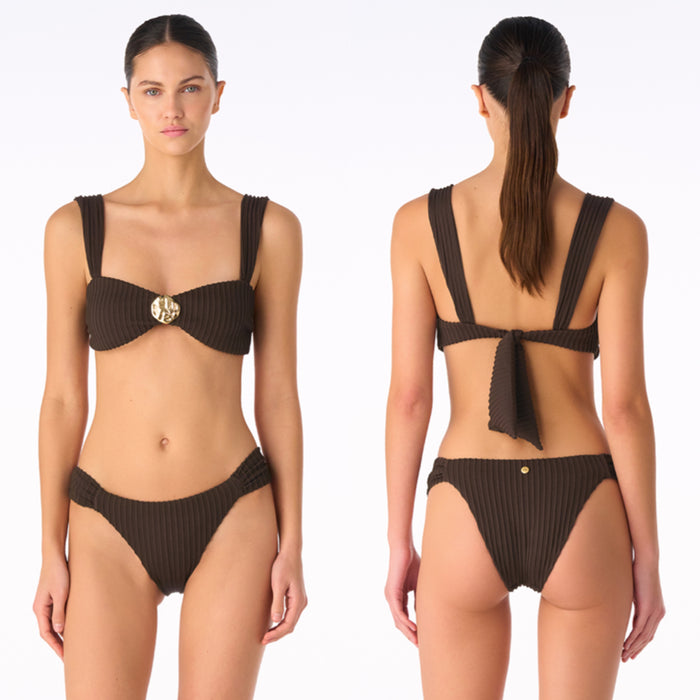 RAFAELA/VICHY SHELL CHOCOLATE BIKINI