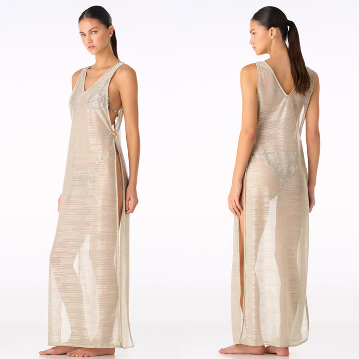 BELLUNIA GOLDEN MESH DRESS