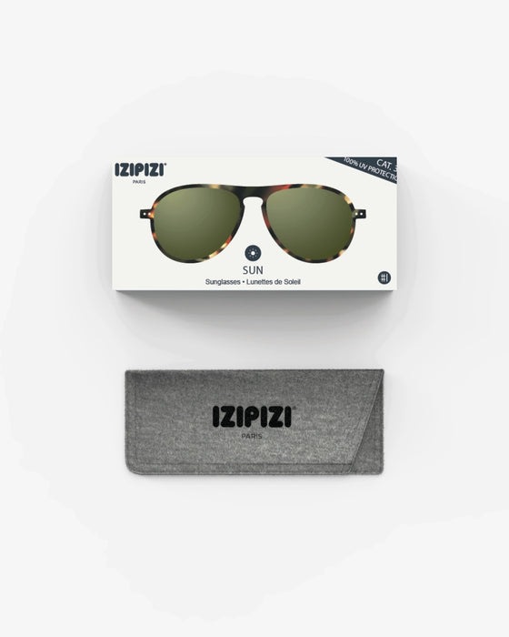 I TORTOISE GREEN LENSES SUNGLASSES